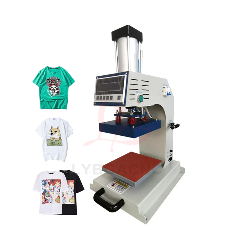 Leatherwork Press - เครื่องกดความร้อนแบบลมอัด ทำงานอัตโนมัติต่อเนื่อง สำหรับพิมพ์ลายเสื้อยืด พิมพ์โลโก้ ลงบนเสื้อผ้าและหนัง
