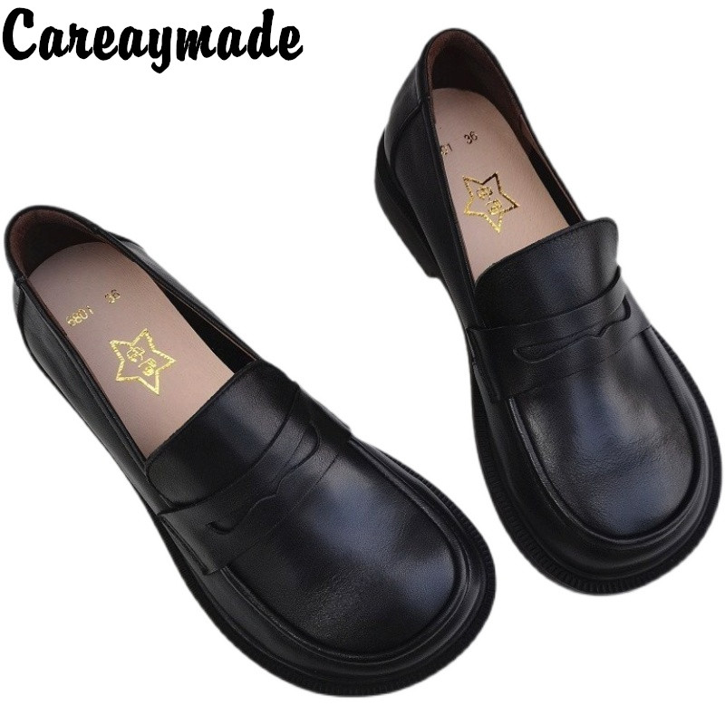 Leather Work Women Shoes - Careaymade-ผู้หญิงรองเท้าบนรองเท้า Oxford สำหรับผู้ชายรองเท้าหนัง Cowhide ชายทำงานรองเท้าฤดูใบไม้ผลิฤดูใบไม้ร่วงขนาดใหญ่ขนาดรองเท้า