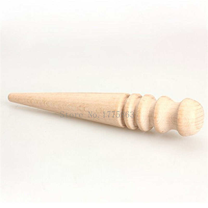 Leatherwork Press - Leathercraft Round Wood Edge Slicker เครื่องขัดเงาหลายขนาดสําหรับหนัง
