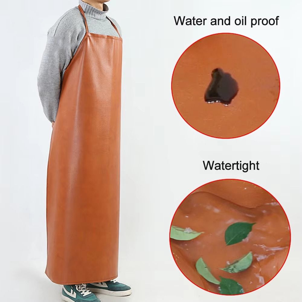 Leatherwork Apron - ผ้ากันเปื้อนหนัง PU หนา 95/120 ซม. ผ้ากันเปื้อนทำงานทนน้ำมัน