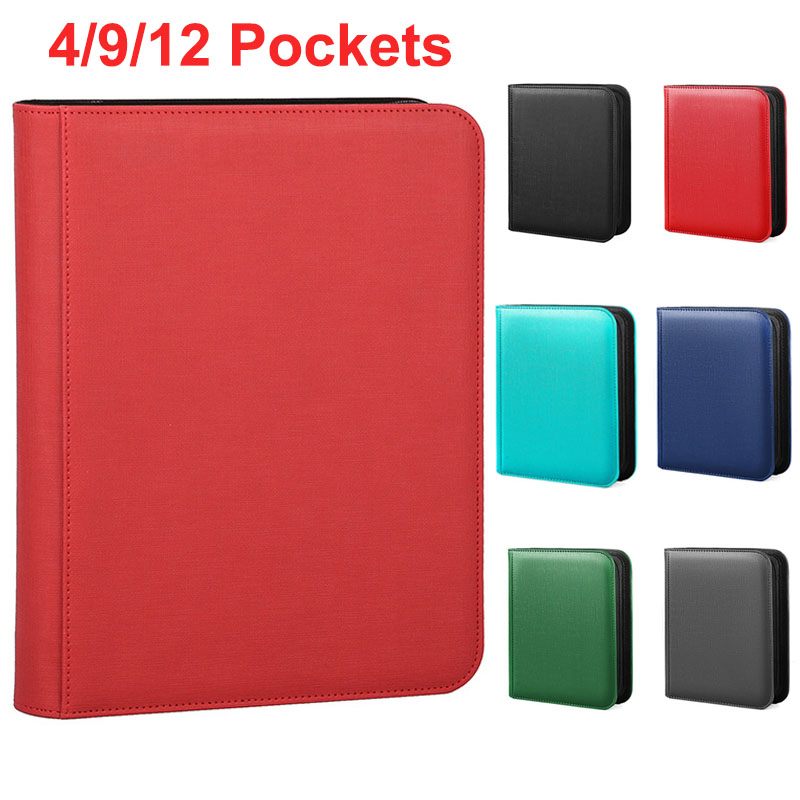 Leather Work Folder - สมุดใส่การ์ดสะสมหนังแบบพกพา 9/12 ช่อง - แฟ้มใส่การ์ดแบบใส่ด้านข้าง 360/480