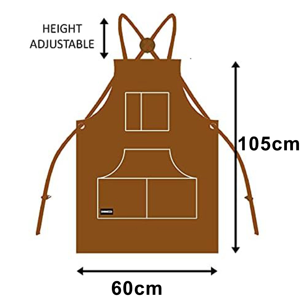 Leatherwork Apron - ผ้ากันเปื้อนหนังวัวสีน้ำตาลสำหรับช่างเชื่อม ช่างตีเหล็ก ช่างงานหนัก ผ้ากันเปื้อนหนังวัวแท้สำหรับงานซ่อมบำรุง