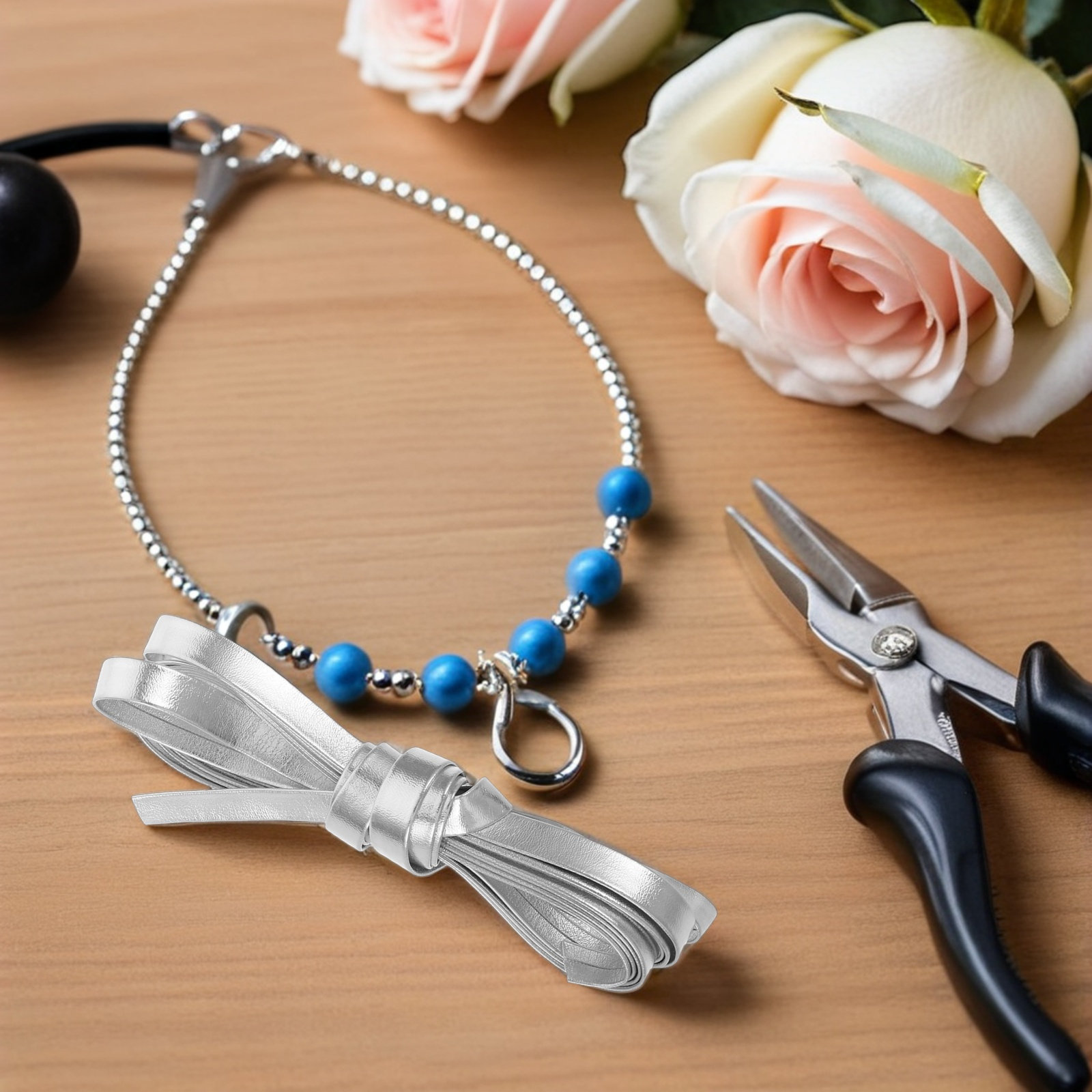 Leatherwork Jewelry - สายหนังเทียมสำหรับงานเครื่องประดับ 2 ชิ้น ขนาด 8 มม.