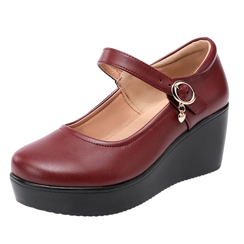 6ซม.ขนาดเล็กขนาด32-43 Vintageต - Leather Work Women Shoes บทวิจารณ์และราคา