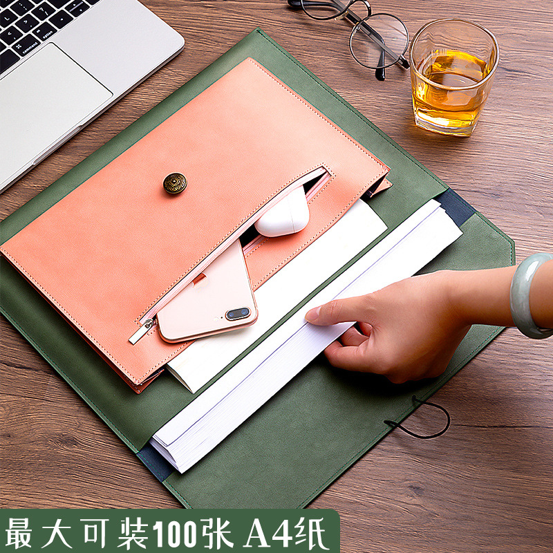 กระเป๋าแฟ้มหนัง A4 กระดาษแฟ้มก - Leather Work Folder บทวิจารณ์และราคา