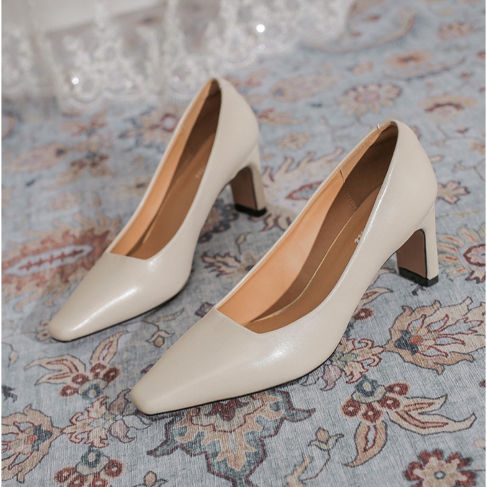 รองเท้าส้นสูงของผู้หญิงใหม่มือ - Leather Work Women Shoes บทวิจารณ์และราคา