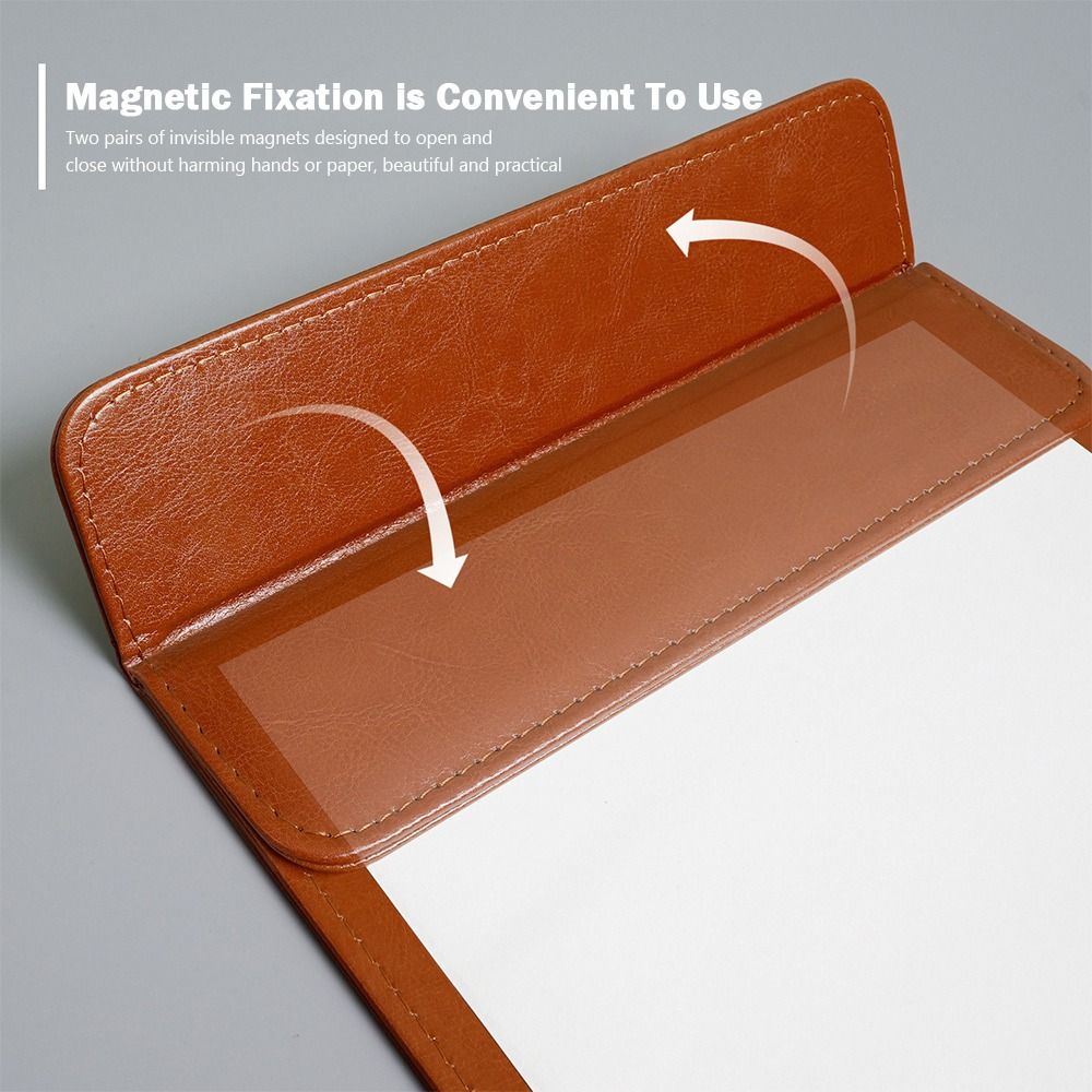คลิปบอร์ดหนัง PU แบบพกพาพร้อมช - Leather Work Folder บทวิจารณ์และราคา