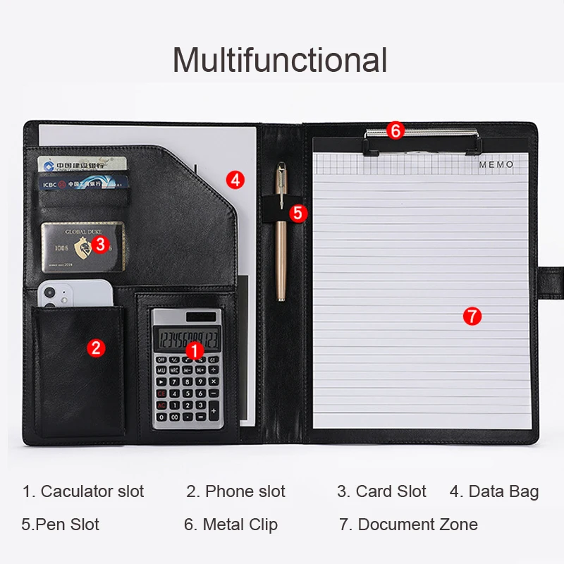 A4 หนัง Executive Portfolio โฟ - Leather Work Folder บทวิจารณ์และราคา