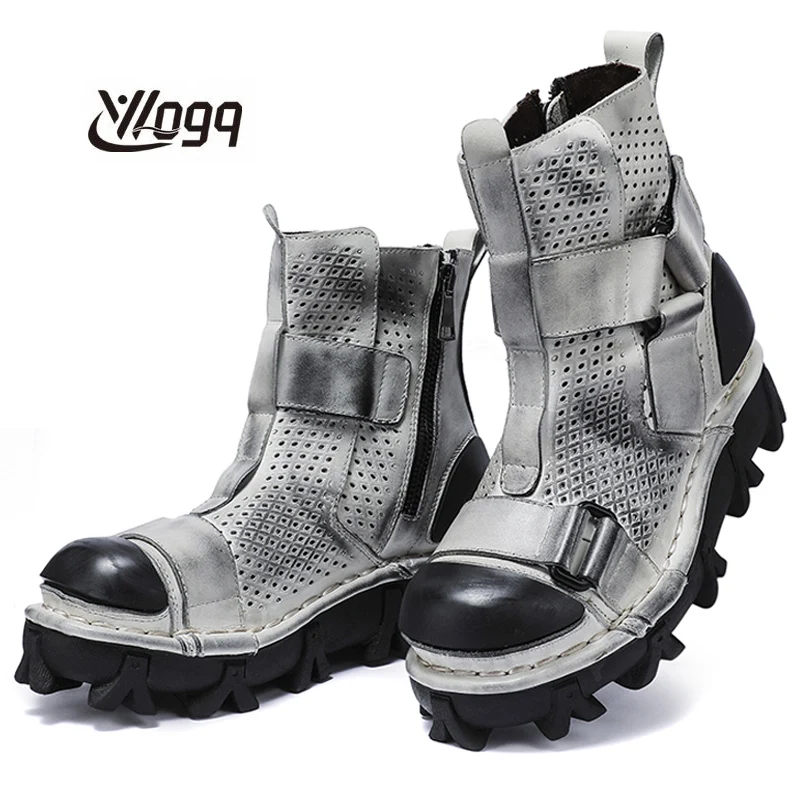 ผู้ชายรองเท้าหนังแท้,Goth Skul - Leather Work Western บทวิจารณ์และราคา