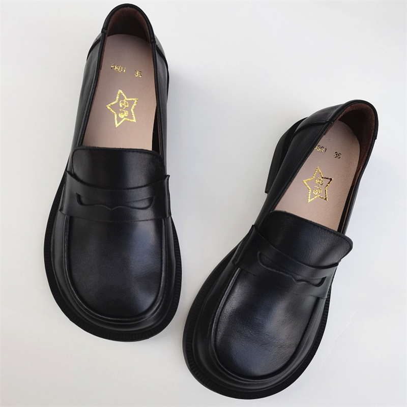 Careaymade-ผู้หญิงรองเท้าบนรอง - Leather Work Women Shoes บทวิจารณ์และราคา