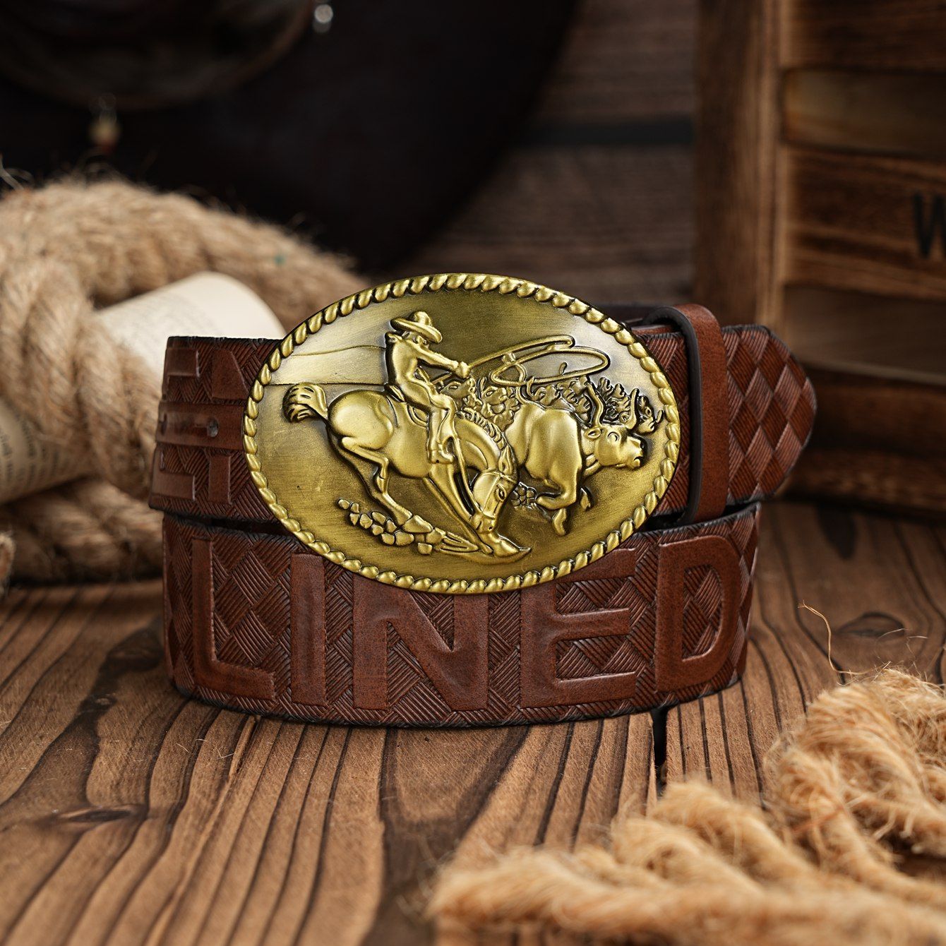 เข็มขัดลำลองสไตล์ตะวันตกสำหรับ - Leather Work Western บทวิจารณ์และราคา