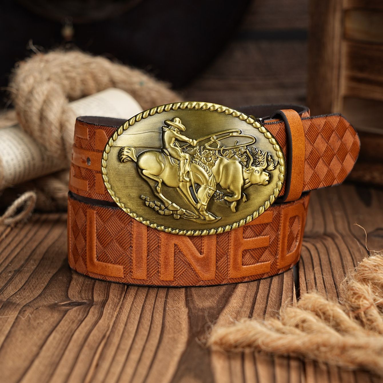 เข็มขัดลำลองสไตล์ตะวันตกสำหรับ - Leather Work Western บทวิจารณ์และราคา