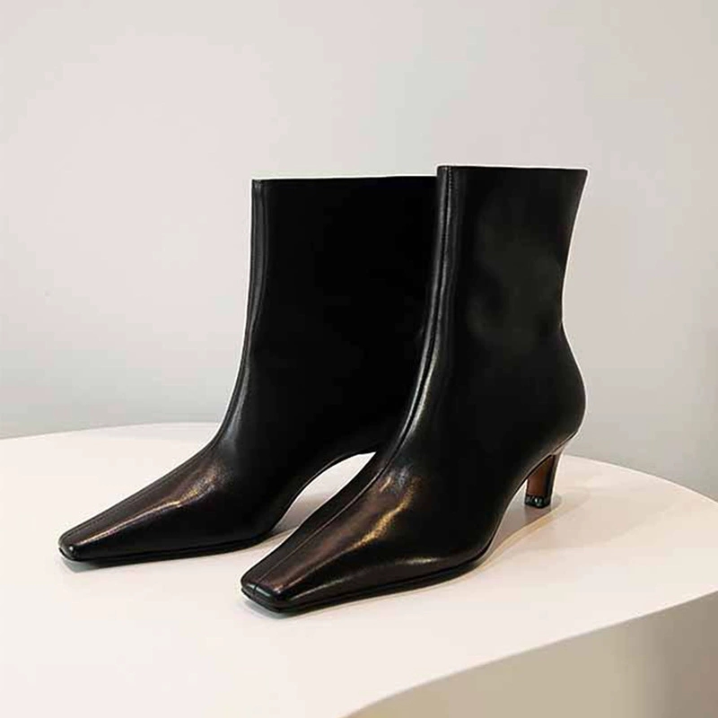 รองเท้าบูทหัวเหลี่ยม AIYKAZYSD - Leather Work Western บทวิจารณ์และราคา