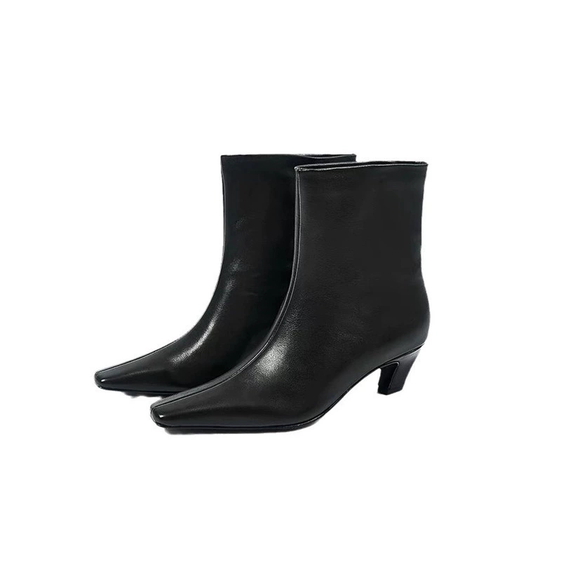 รองเท้าบูทหัวเหลี่ยม AIYKAZYSD - Leather Work Western บทวิจารณ์และราคา