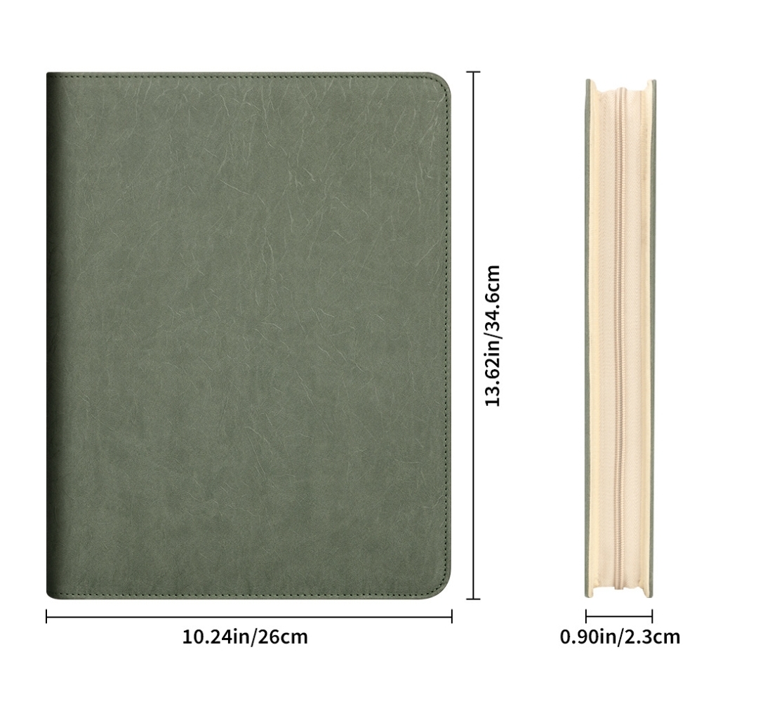 ใหม่ A4 ซิป Padfolio โฟลเดอร์  - Leather Work Folder บทวิจารณ์และราคา