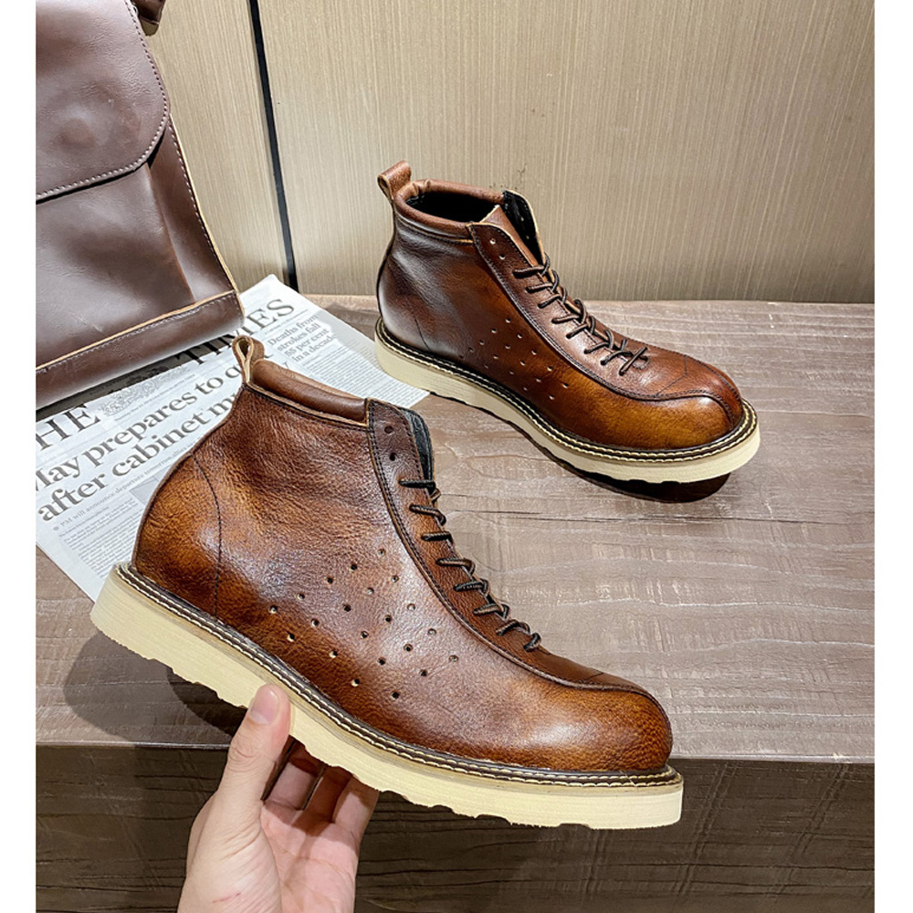 รองเท้าบูทเชลซีหนังแท้ผู้ชาย ส - Leather Work Western บทวิจารณ์และราคา