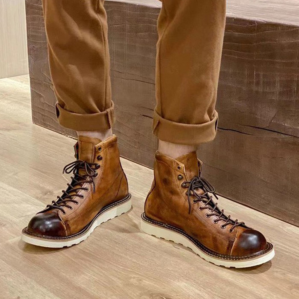 รองเท้าบูทเชลซีหนังแท้ผู้ชาย ส - Leather Work Western บทวิจารณ์และราคา