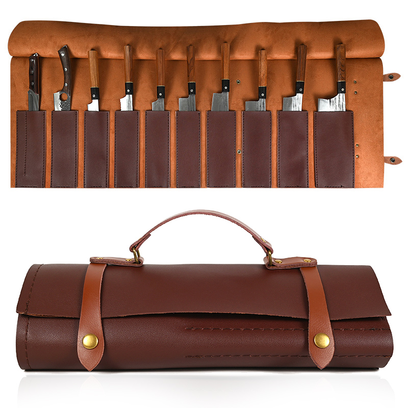 กระเป๋าม้วนมีดทำครัวแบบพกพา8 9 - Leatherwork Roller บทวิจารณ์และราคา