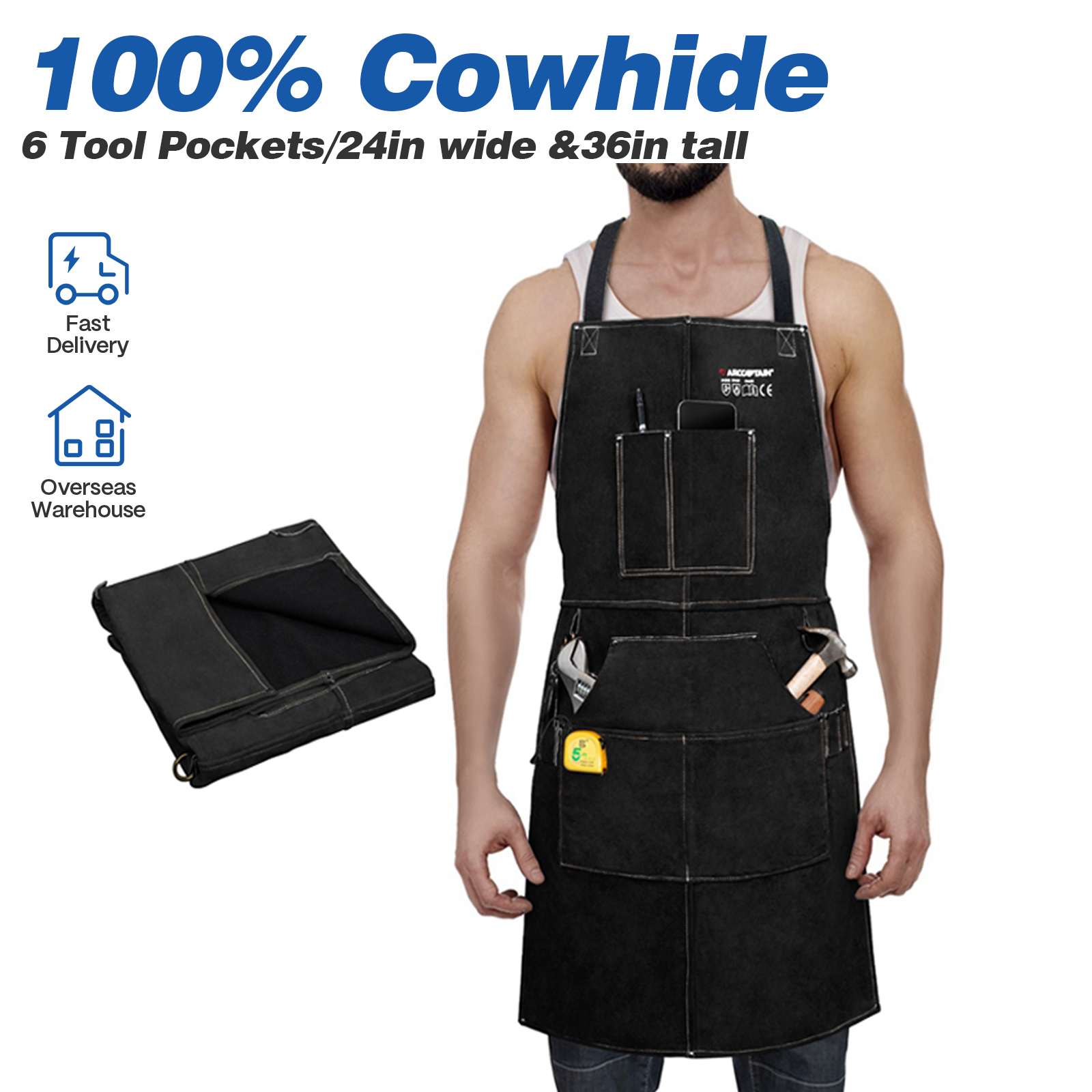 ARCCAPTAIN หนังเชื่อมผ้ากันเปื - Leatherwork Apron บทวิจารณ์และราคา