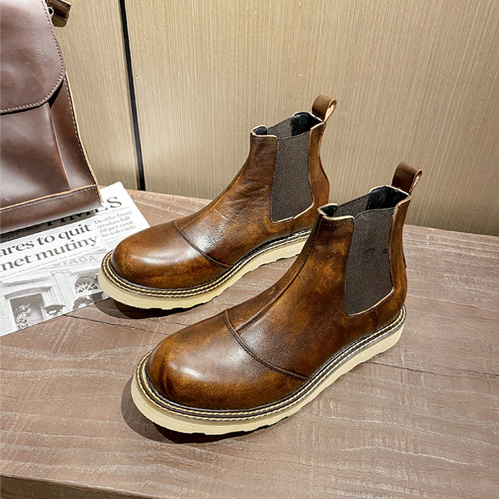 รองเท้าบูทเชลซีหนังแท้สไตล์เรโ - Leather Work Western บทวิจารณ์และราคา