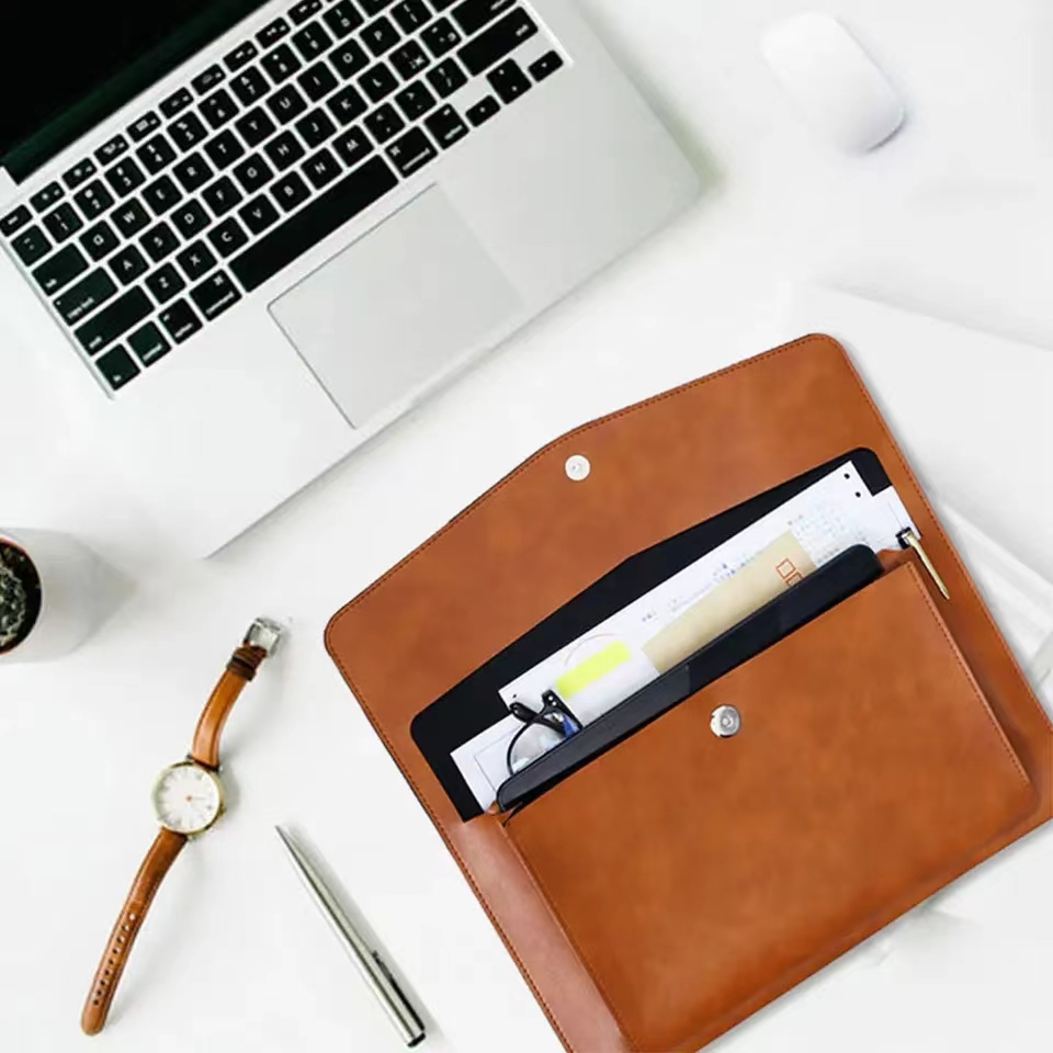 แฟ้มซองหนัง A4ความจุขนาดใหญ่กร - Leather Work Folder บทวิจารณ์และราคา