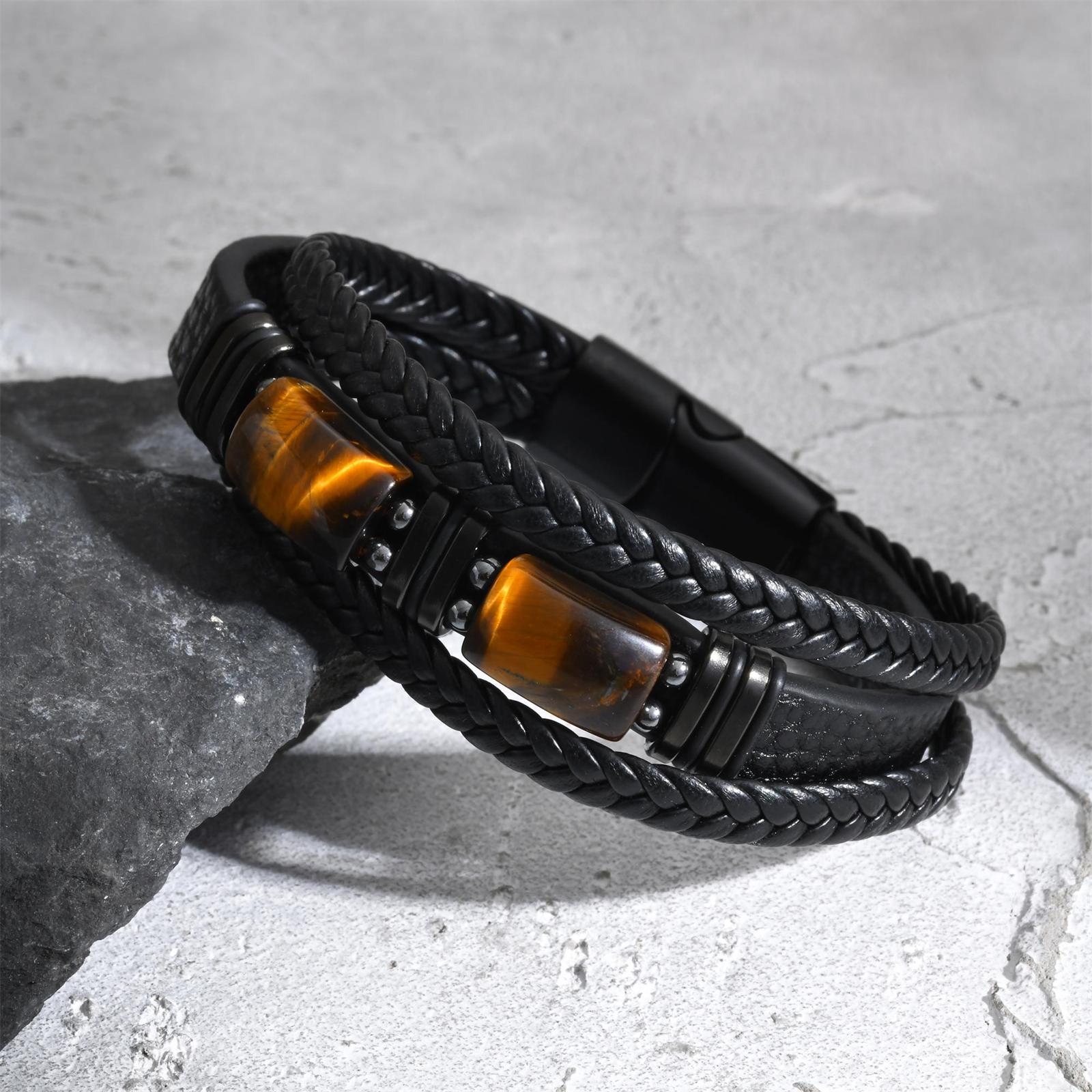 กำไลข้อมือหนังถักสำหรับผู้ชาย  - Leatherwork Jewelry บทวิจารณ์และราคา