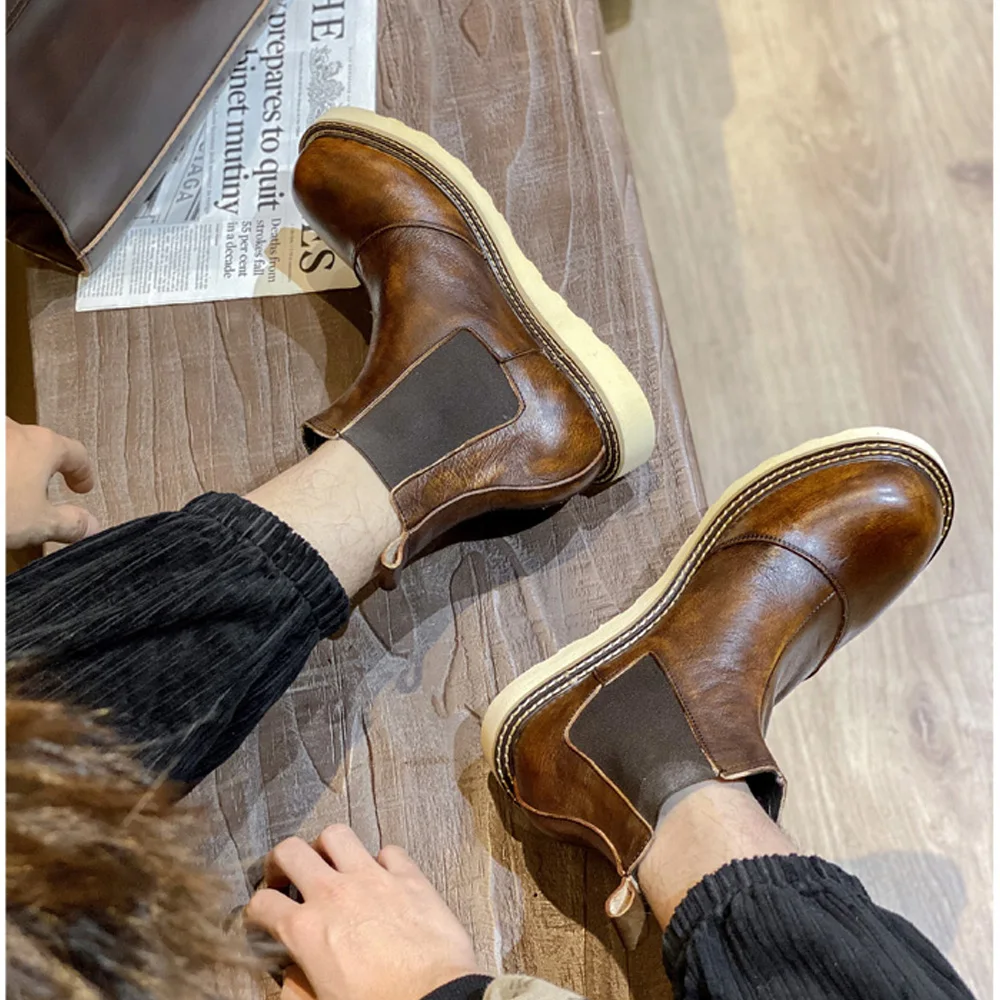 รองเท้าบูทเชลซีหนังแท้สไตล์เรโ - Leather Work Western บทวิจารณ์และราคา