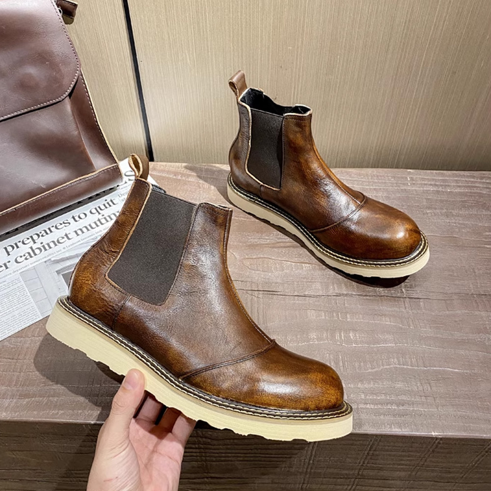รองเท้าบูทเชลซีหนังแท้สไตล์เรโ - Leather Work Western บทวิจารณ์และราคา