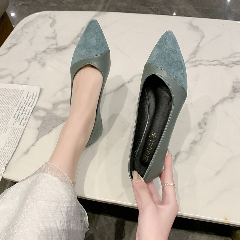 รองเท้าหนังสีดำแบบเรียบสำหรับผ - Leather Work Women Shoes บทวิจารณ์และราคา