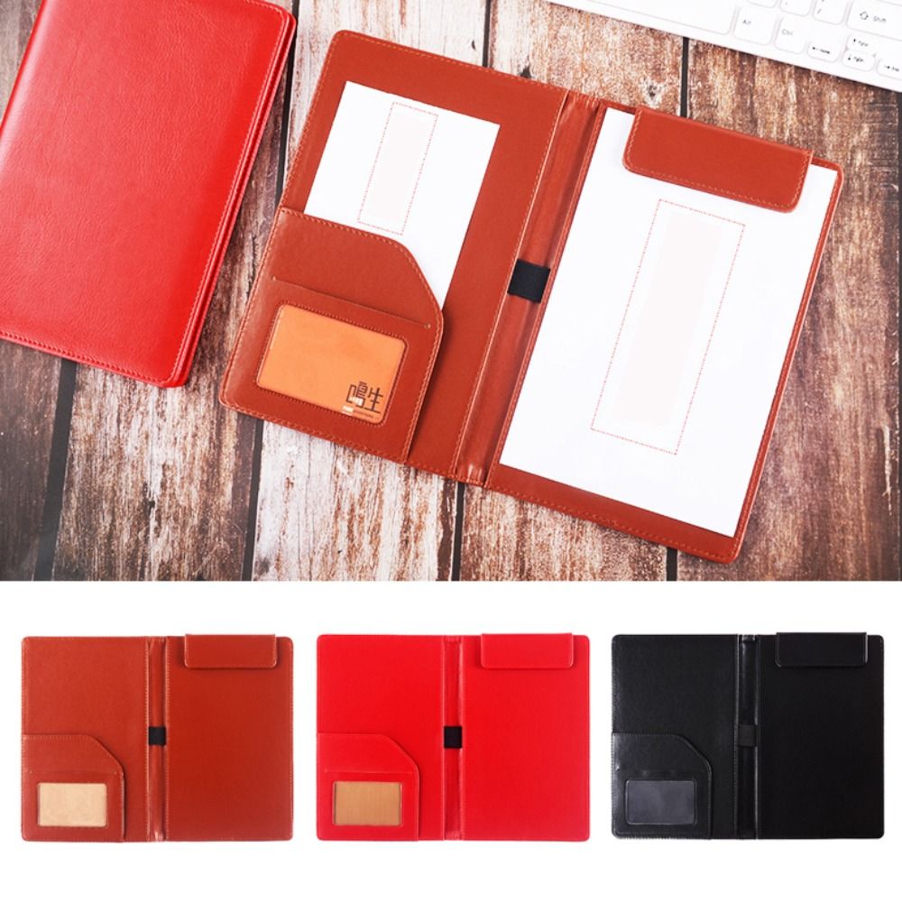 แฟ้มหนัง PU ขนาด A5 พร้อมช่องใ - Leather Work Folder บทวิจารณ์และราคา