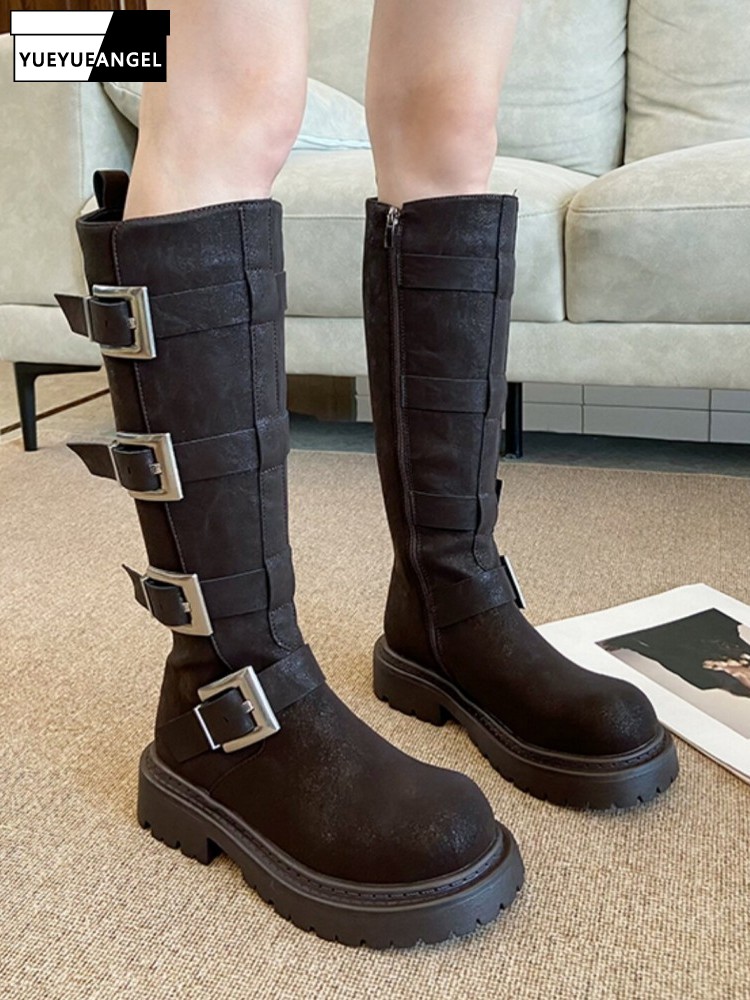 รองเท้าบูทผู้หญิงแฟชั่นแบบหลาย - Leather Work Women Shoes บทวิจารณ์และราคา