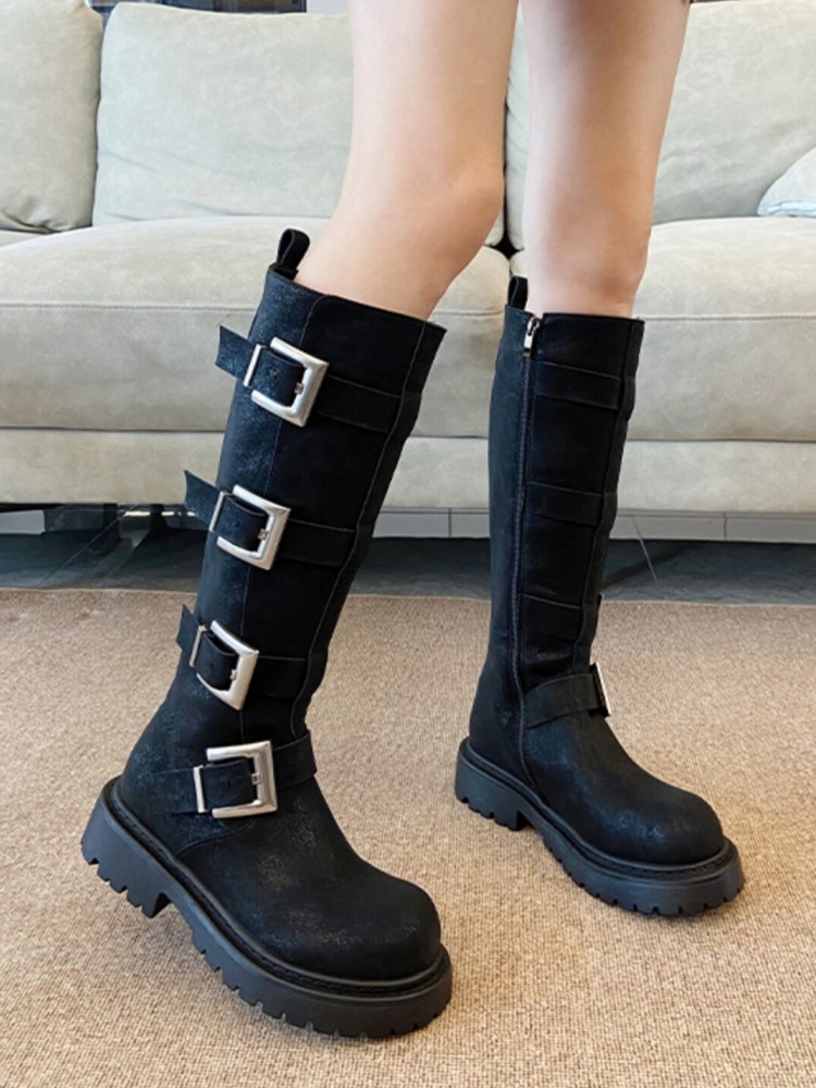 รองเท้าบูทผู้หญิงแฟชั่นแบบหลาย - Leather Work Women Shoes บทวิจารณ์และราคา