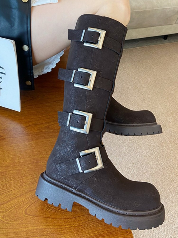 รองเท้าบูทผู้หญิงแฟชั่นแบบหลาย - Leather Work Women Shoes บทวิจารณ์และราคา