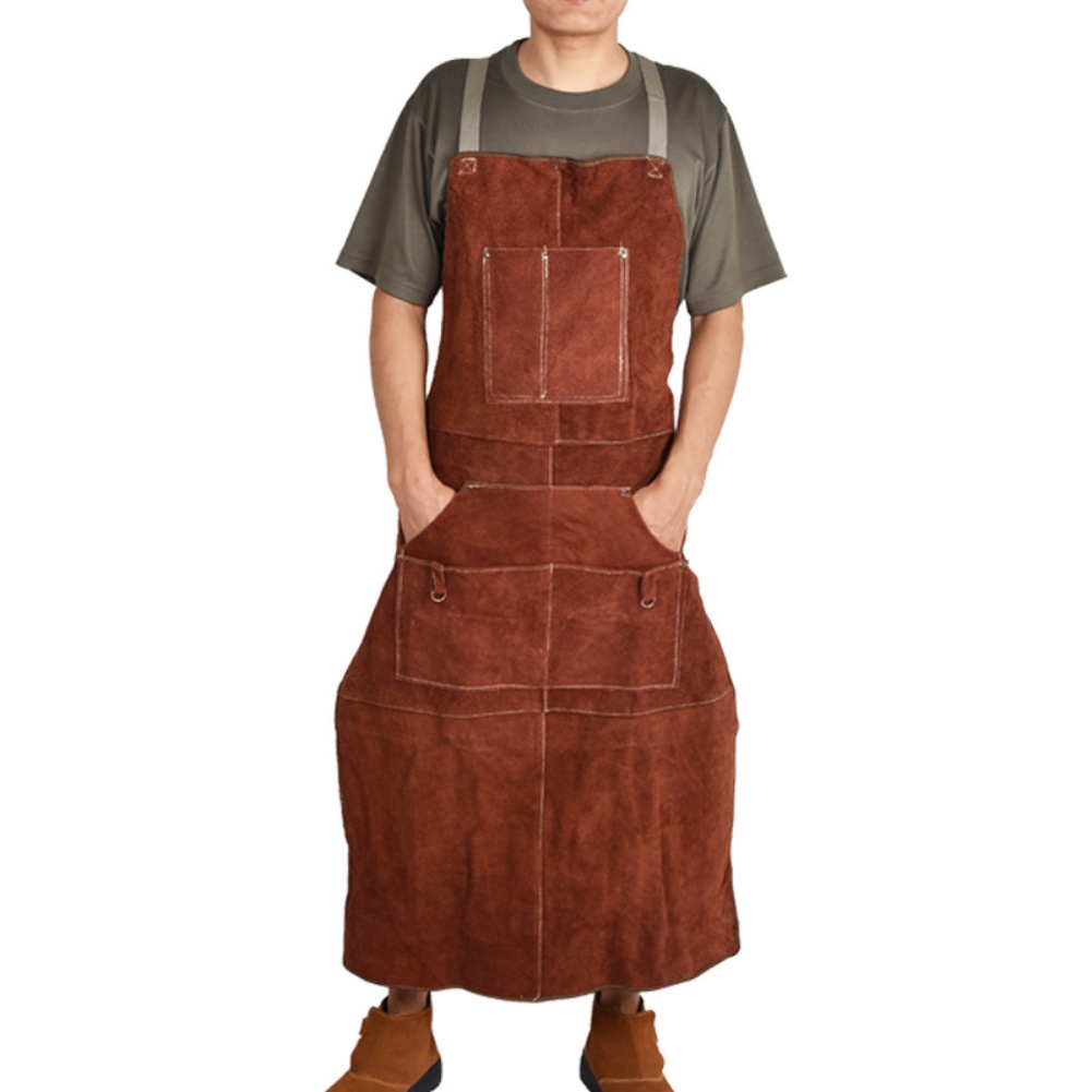 ผ้ากันเปื้อนหนังวัวสีน้ำตาลสำห - Leatherwork Apron บทวิจารณ์และราคา