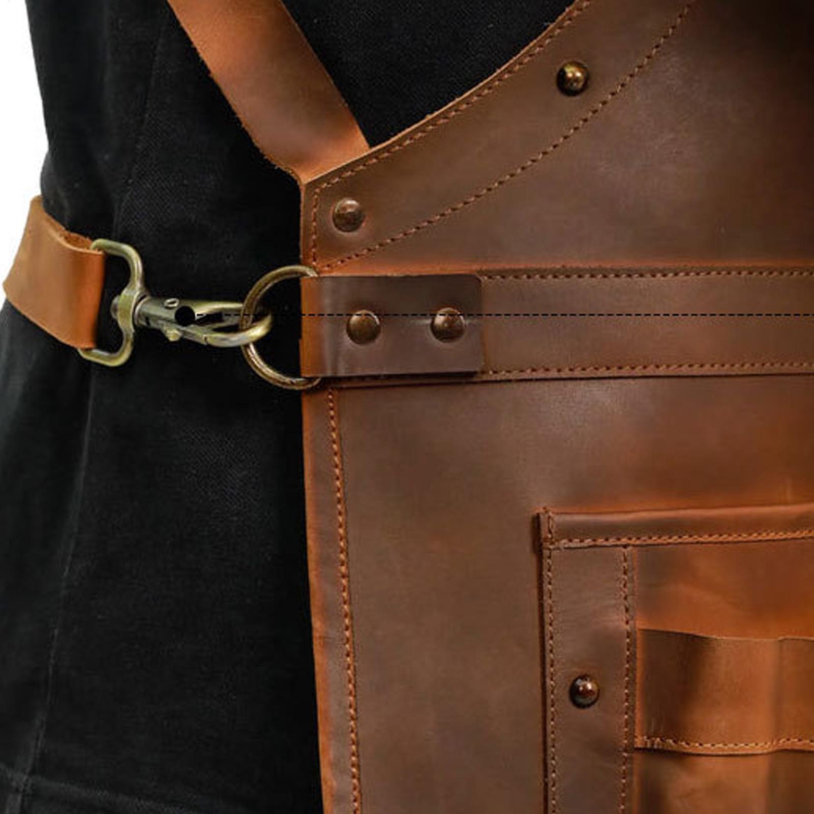 ผ้ากันเปื้อนหนังพร้อมกระเป๋าหล - Leatherwork Apron บทวิจารณ์และราคา