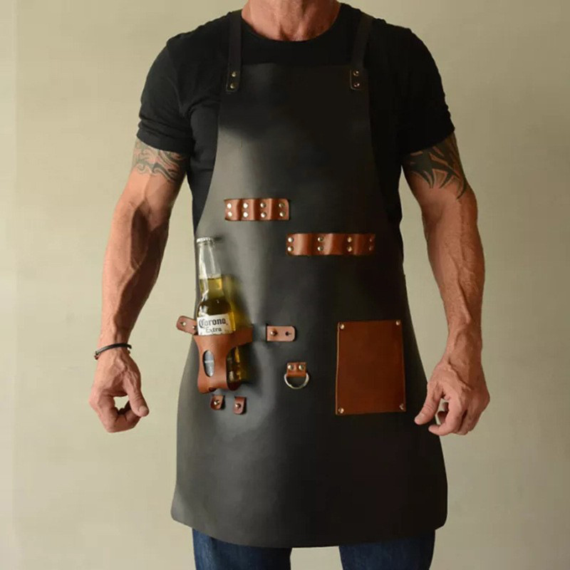กลางแจ้งผ้ากันเปื้อนหนัง PU บา - Leatherwork Apron บทวิจารณ์และราคา