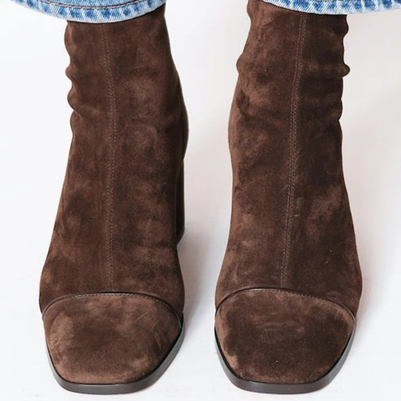 รองเท้าบูทหนังกลับสำหรับผู้หญิ - Leather Work Western บทวิจารณ์และราคา