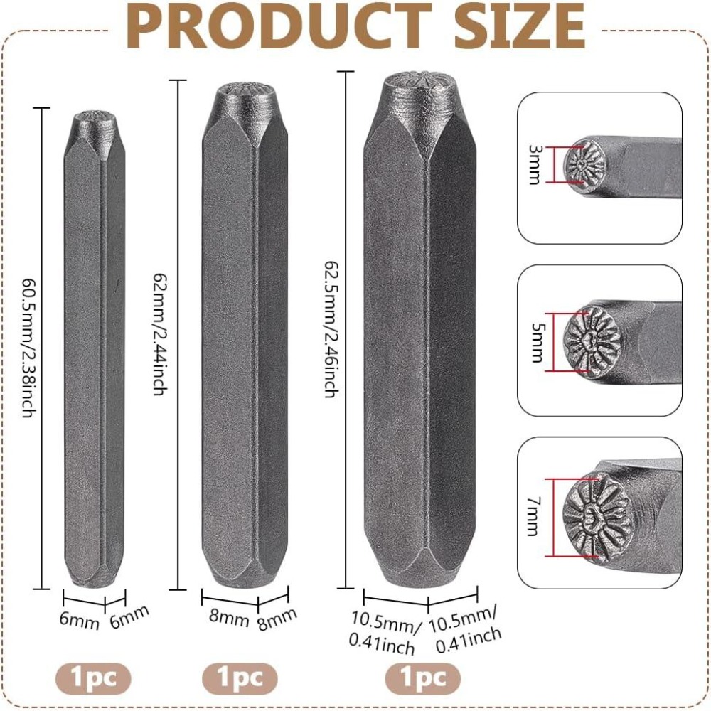 ชุดตราประทับโลหะรูปหัวใจ 3 ชิ้ - Leatherwork Jewelry บทวิจารณ์และราคา
