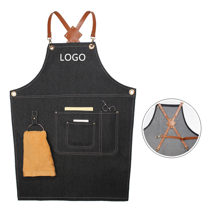ผ้ากันเปื้อนยีนส์สายหนัง PU ลา - Leatherwork Apron บทวิจารณ์และราคา