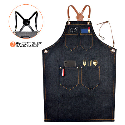 ผ้ากันเปื้อนยีนส์สายหนัง PU ลา - Leatherwork Apron บทวิจารณ์และราคา