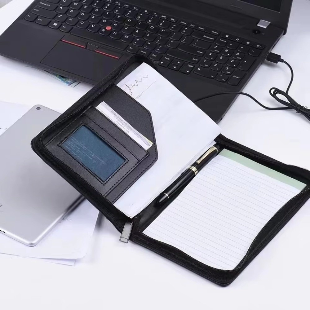 แฟ้มเอกสารธุรกิจแบบพกพา A5 หนั - Leather Work Folder บทวิจารณ์และราคา