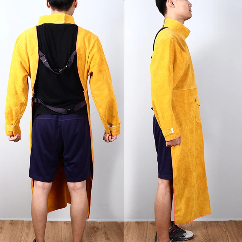 Cowhide หนัง Anti-scalding ทํา - Leatherwork Apron บทวิจารณ์และราคา