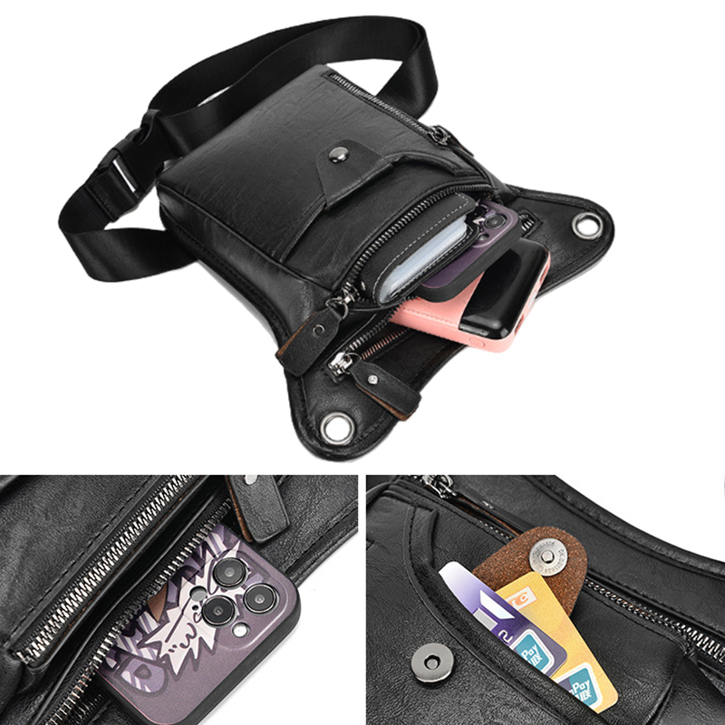 Vintage Pu หนังเอว Pack กระเป๋ - Leatherwork Fasteners บทวิจารณ์และราคา