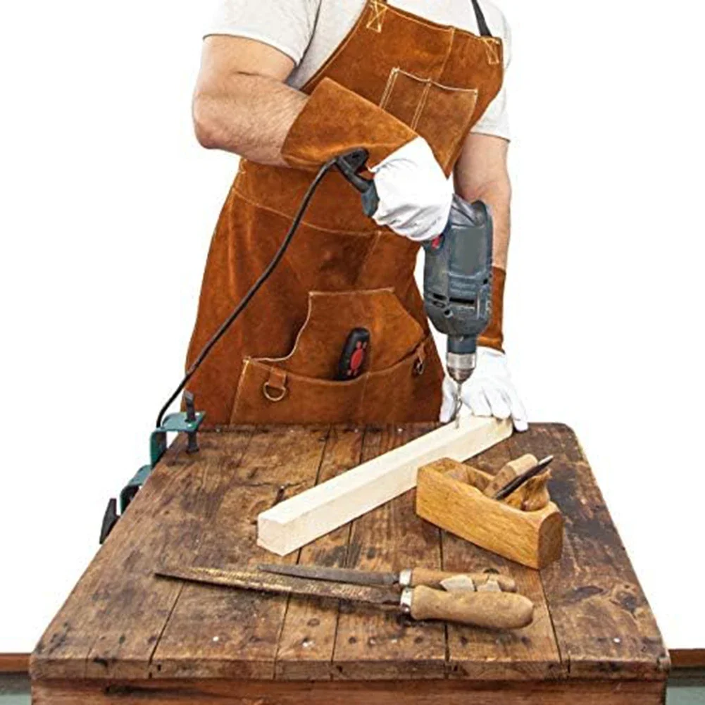 Cowhide หนังอุตสาหกรรมความร้อน - Leatherwork Apron บทวิจารณ์และราคา