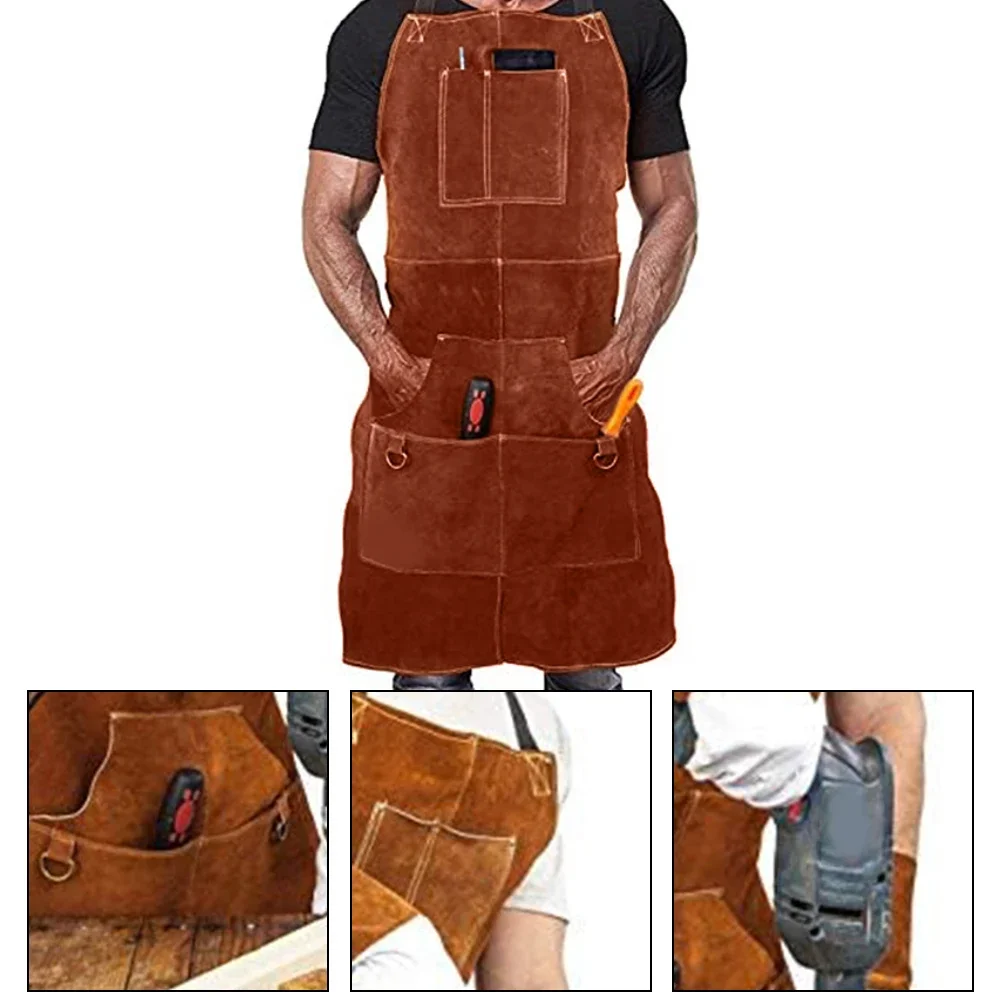 Cowhide หนังอุตสาหกรรมความร้อน - Leatherwork Apron บทวิจารณ์และราคา