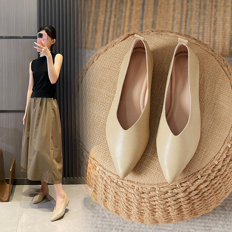 รองเท้าแฟชั่นฤดูใบไม้ผลิและฤดู - Leather Work Women Shoes บทวิจารณ์และราคา
