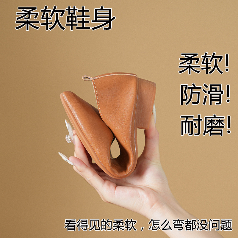 รองเท้าแฟชั่นฤดูใบไม้ผลิและฤดู - Leather Work Women Shoes บทวิจารณ์และราคา